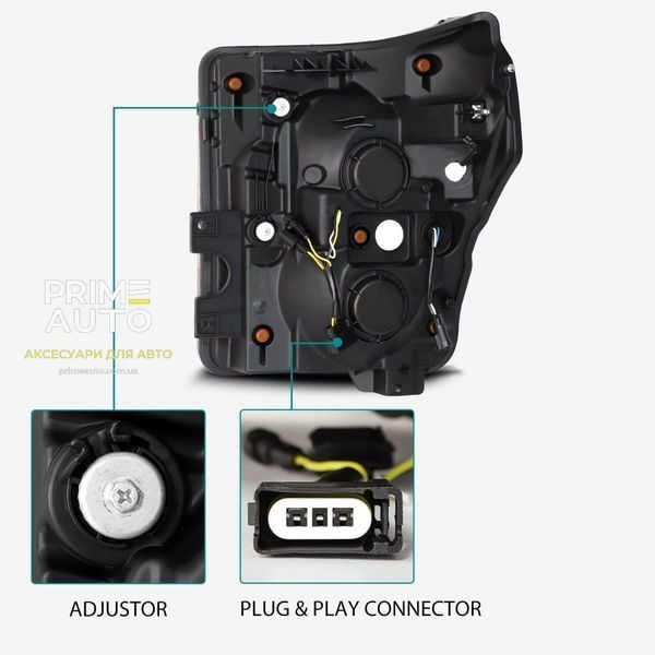 Передние фары LED Ford Super Duty 2011-2016 LED LUXX серия черные AlphaRex 880146 880146 фото