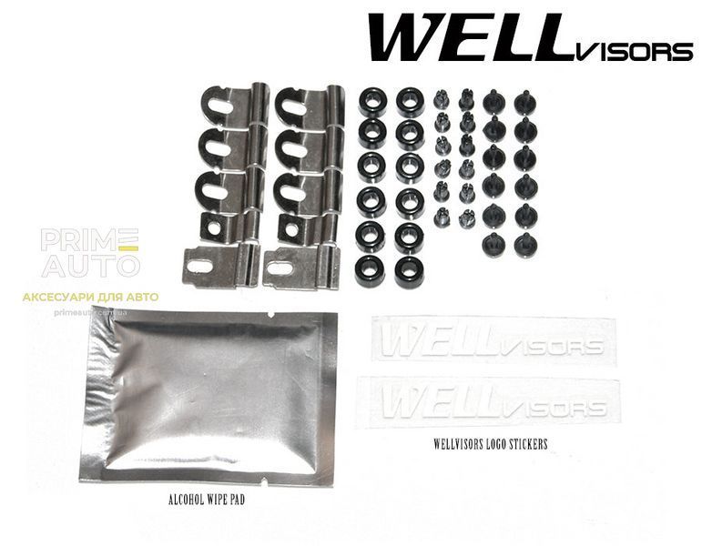 Дефлектори вікон к-т 4 шт з хромованим молдингом Volvo XC90 2003 - 2014 Wellvisors 3-847VO003 3-847VO003 фото