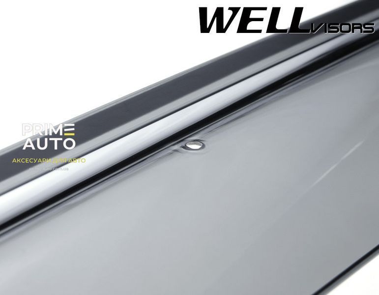 Дефлектори вікон к-т 4 шт з хромованим молдингом Volvo XC90 2003 - 2014 Wellvisors 3-847VO003 3-847VO003 фото