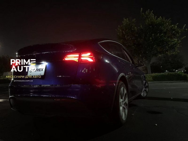 Задні ліхтарі Tesla Model 3 2022-2023 LED PRO серія вуглево-чорні AlphaRex 601030 601030. фото