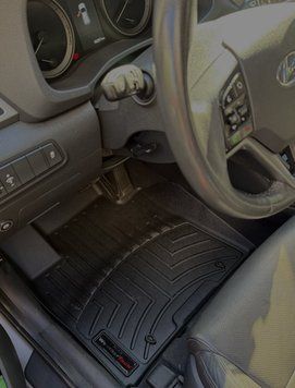 Килими автомобільні 3D Лайнери передні Hyundai Tucson EUR 2015 - 2020 чорний WeatherTech 4415721 4415721... фото