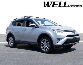 Дефлекторы окон к-т 4 шт с черным хромированным молдингом Toyota RAV4 2013 - 2018 Wellvisors 3-847TY029 3-847TY029 фото
