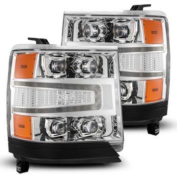 Передні фари Chevrolet Silverado 1500 2016-2018 LED NOVA серія хром AlphaRex 880238 880238 фото