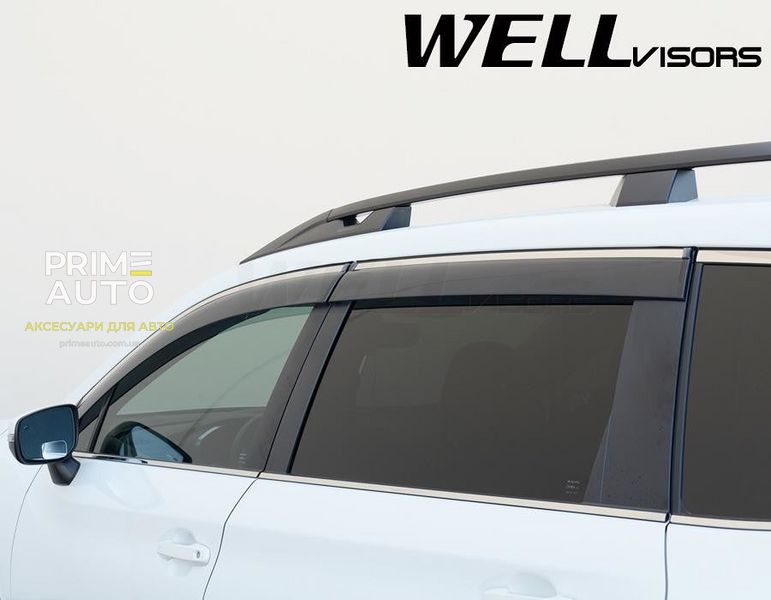Дефлектори вікон, к-т 4 шт, з хромованим молдингом Subaru Ascent 2019 - 2022 Wellvisors 3-847SU019 3-847SU019 фото