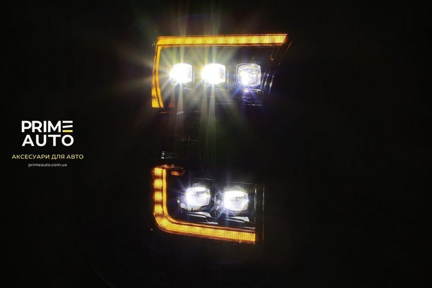 Передние фары Ford F150 2015-2017 LED NOVA серия черные AlphaRex 880152 880152 фото
