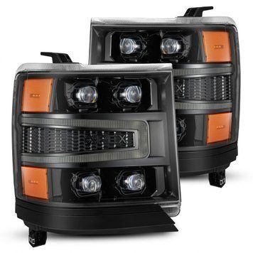 Передні фари Chevrolet Silverado 1500 2016-2018 LED NOVA серія колір Alpha-Black AlphaRex 880236 880236 фото