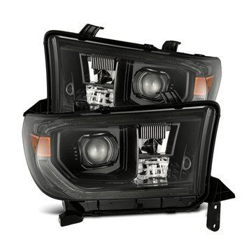 Передні фари Toyota Sequoia 2008 - 2017 LED LUXX серія колір Alpha-Black AlphaRex 880825 880825. фото
