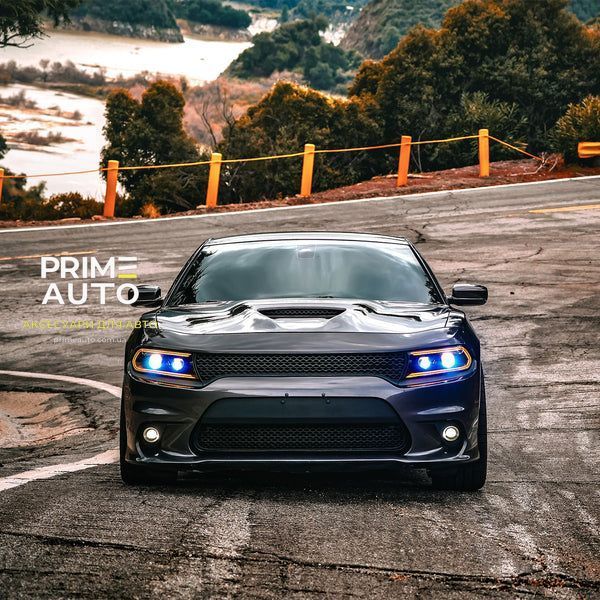 Передні фари Dodge Charger 2015-2022 NOVA-Series Alpha-Black AlphaRex 880500 880500 фото