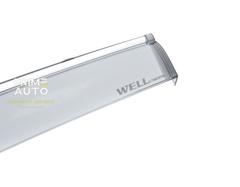 Дефлектори вікон, к-т 4 шт, з хромованим молдингом Toyota RAV4 2019 - 2022 Wellvisors 3-847TY057 3-847TY057 фото