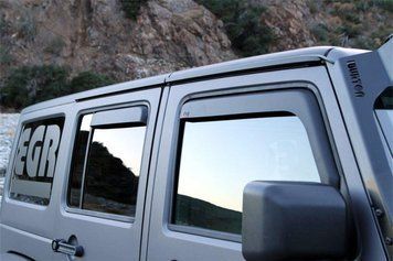Дефлекторы окон к-т 4 шт вставные Jeep Wrangler JK 2007 - 2017 темные матовые EGR 575155 575155 фото