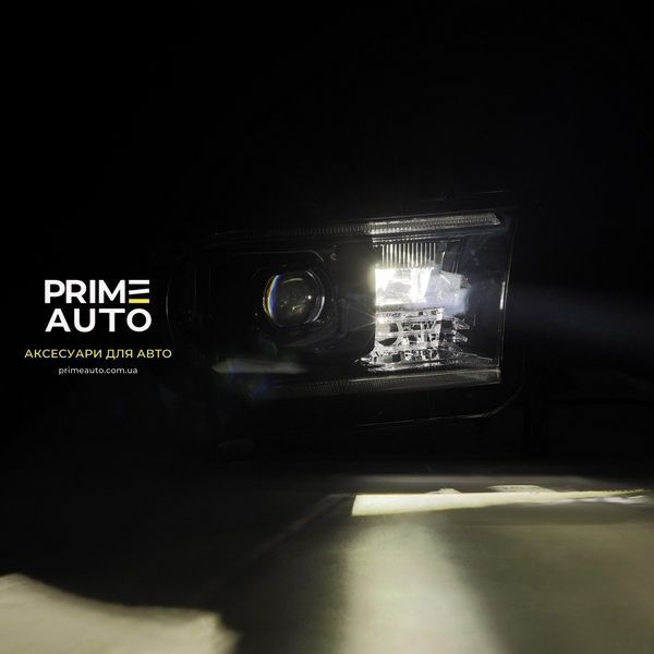 Передні фари Toyota Sequoia 2008 - 2017 LED LUXX серія чорні AlphaRex 880823 880823. фото