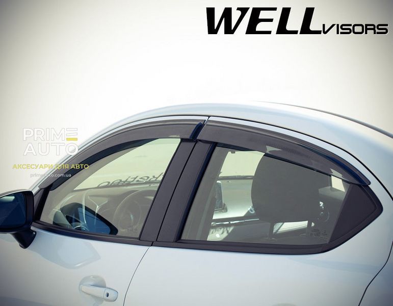 Дефлектори вікон к-т 4 шт Premium серія Scion iA 2016 - 2020 Wellvisors 3-847SC004 3-847SC004 фото