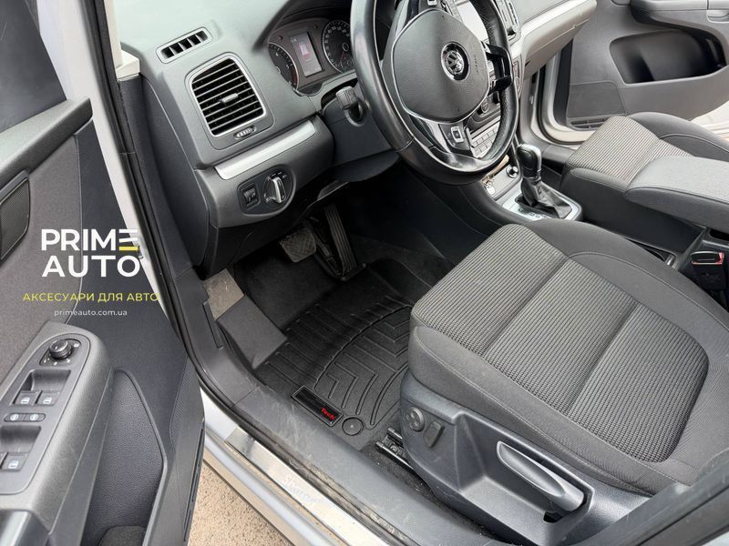 Коврики автомобильные 3D Лайнеры передние Seat Alhambra 2011 - 2019 черный WeatherTech 4410931 4410931. фото