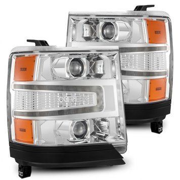 Передні фари Chevrolet Silverado 1500 2016-2018 LED LUXX серія хром AlphaRex 880235 880235 фото