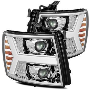 Передні фари Chevrolet Silverado 1500 2007-2013 LED LUXX серія хром AlphaRex 880222 880222 фото