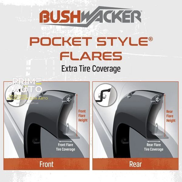 Розширювачі арок комплект 4 шт Ford F-150 2018-2020 Max Pocket-style чорний Bushwacker 20946-02 20946-02 фото