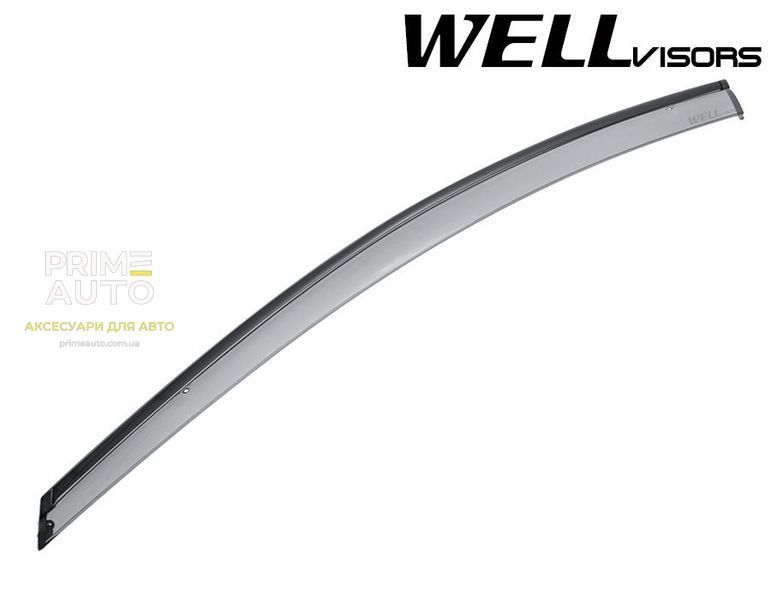 Дефлекторы окон к-т 4 шт с черным хромированным молдингом Kia Forte 2014 - 2018 Hatchback Wellvisors 3-847KA009 3-847KA009 фото