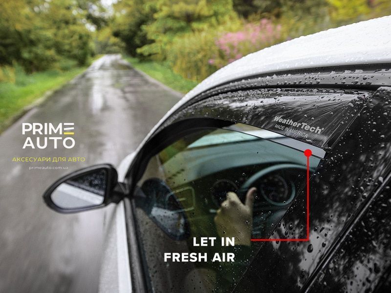 Дефлектори вікон вставні передні+задні Toyota Sequoia 2023-2026 темний глянцевий WeatherTech 841061IM 841061IM фото