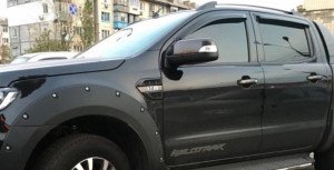 Дефлектори вікон передні+задні к-т 4шт темні Ford Ranger EUR 2011 - 2021 Double Cab EGR 92431037B 92431037B фото