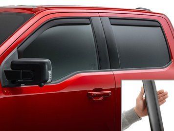 Дефлектори вікон вставні передні+задні Volkswagen Amarok 2023 + темний матовий WeatherTech 821084IMB 821084IMB.. фото