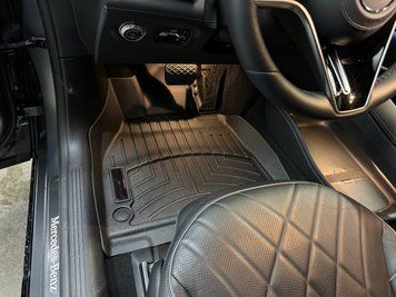 Килими автомобільні 3D Лайнери передні Mercedes-Benz EQS Sedan 2022 - 2025 чорний WeatherTech 4417091 4417091 фото