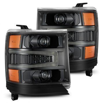 Передні фари Chevrolet Silverado 1500 2016-2018 LED LUXX серія колір Alpha-Black AlphaRex 880233 880233 фото