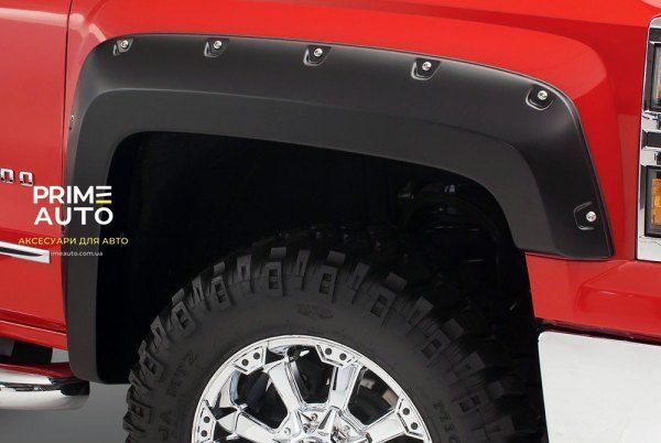 Расширители арок комплект 4 шт Chevrolet Silverado 1500 2007-2013 Cutout Pocket-style черный Bushwacker 40949-02 40949-02 фото