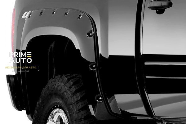Расширители арок комплект 4 шт Chevrolet Silverado 1500 2007-2013 Cutout Pocket-style черный Bushwacker 40949-02 40949-02 фото