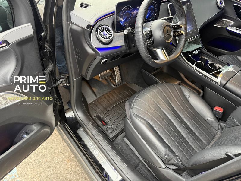 Килими автомобільні 3D Лайнери передні Mercedes-Benz EQS SUV 2023 - 2026 чорний WeatherTech 4417731 4417731. фото