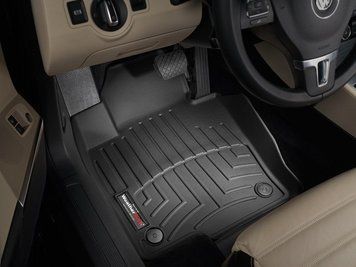 Килими автомобільні 3D Лайнери передні Volkswagen Volkswagen Passat CC 2007 - 2017 чорний WeatherTech 441671 441671: фото