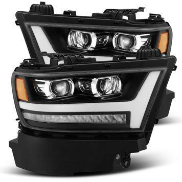 Передні фари Ram 1500 2019-2024 LED LUXX серія чорні AlphaRex 880543 880543 фото