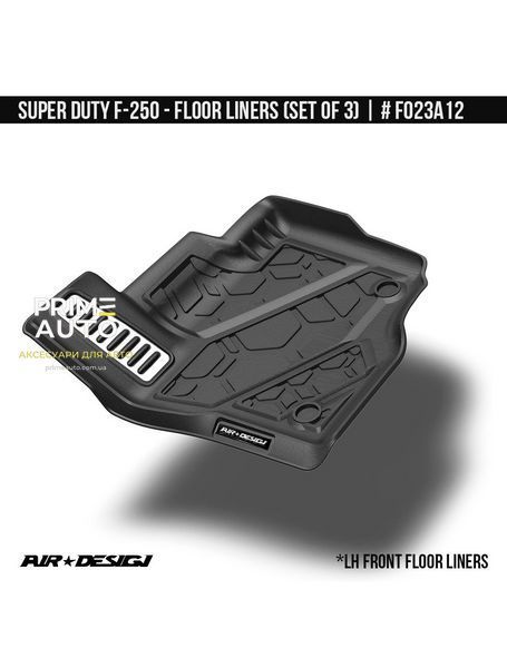 Лайнери комплект Ford F-250 2017-2025 чорний AIR DESIGN FO23A12 FO23A12 фото