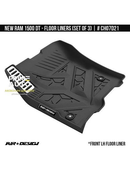 Лайнеры передние Ram 1500 2019-2024 черный AIR DESIGN CH07A22/23 CH07A22/23 фото
