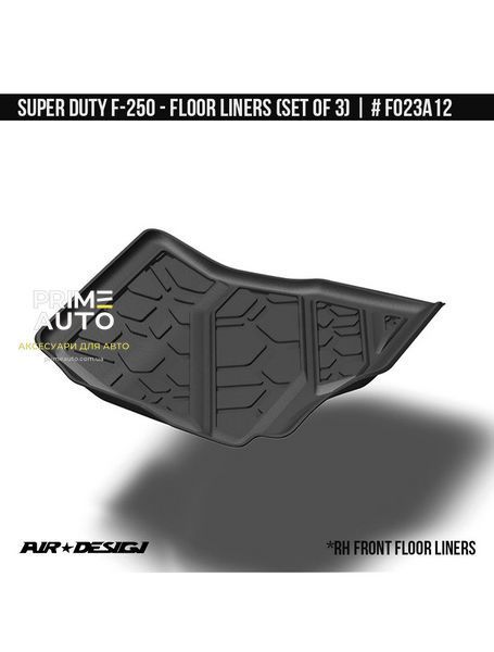 Лайнери комплект Ford F-250 2017-2025 чорний AIR DESIGN FO23A12 FO23A12 фото
