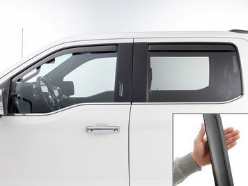 Дефлектори вікон вставні передні+задні Ford F-150 Raptor 2021-2026 темний матовий WeatherTech 801025IMB-81765IMB 801025IMB-81765IMB.. фото
