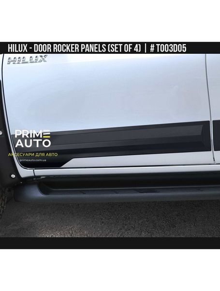 Молдинги боковые Toyota Hilux 2017-2023 черный AIR DESIGN TO03D05 TO03D05 фото