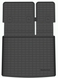 Килим в багажник на спинку сидінь 3D Volkswagen ID 7 2025 + чорний 401754 401754 фото 1