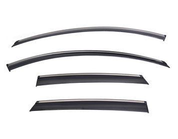 Дефлектори вікон к - т 4 шт з чорним хромованим молдингом KIA Sportage 2023 - 2026 Wellvisors 3 - 847KA030 3-847KA030 фото