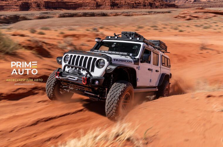 Дефлектор капота клеющий Aeroskin PRO со светодиодной лентой черный матовый Jeep Gladiator 2020 - 2025 AVS 953156 953156 фото