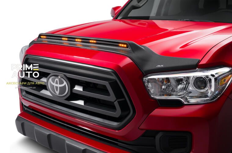 Дефлектор капота клеющий Aeroskin со светодиодной лентой черный матовый Toyota Tacoma 2016 - 2023 AVS 753079 753079 фото