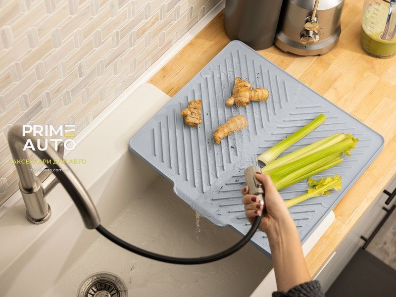 Килимок для посуду зі зливом с сливом бежевий WeatherTech 8ADSH04TN 8ADSH04TN фото