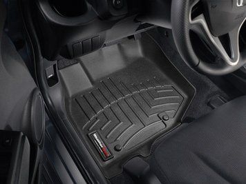 Коврики автомобильные 3D Лайнеры передние Honda Fit 2009 - 2014 черный WeatherTech 441811 441811 фото