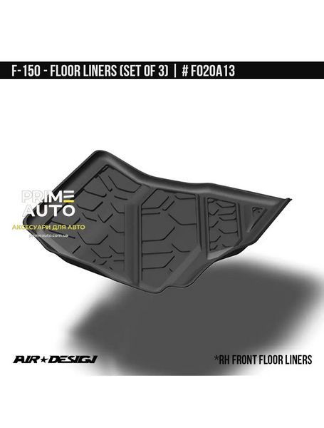 Лайнери передні Ford F-150/Raptor 2015-2020 чорний AIR DESIGN FO20A14/15 FO20A14/15 фото