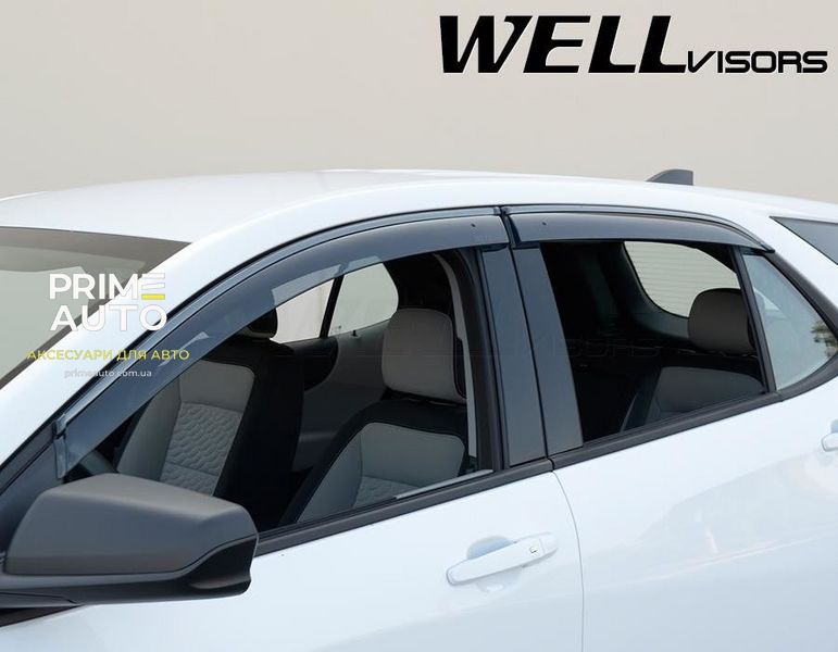 Дефлекторы окон, к-т 4 шт, с хромированным молдингом Chevrolet Equinox 2018 - 2023 Wellvisors 3-847CH020 3-847CH020 фото