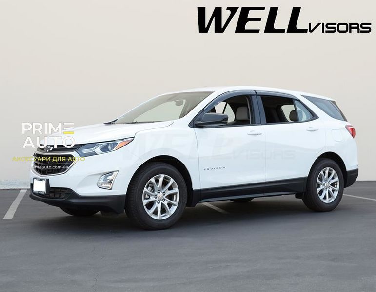 Дефлекторы окон, к-т 4 шт, с хромированным молдингом Chevrolet Equinox 2018 - 2023 Wellvisors 3-847CH020 3-847CH020 фото