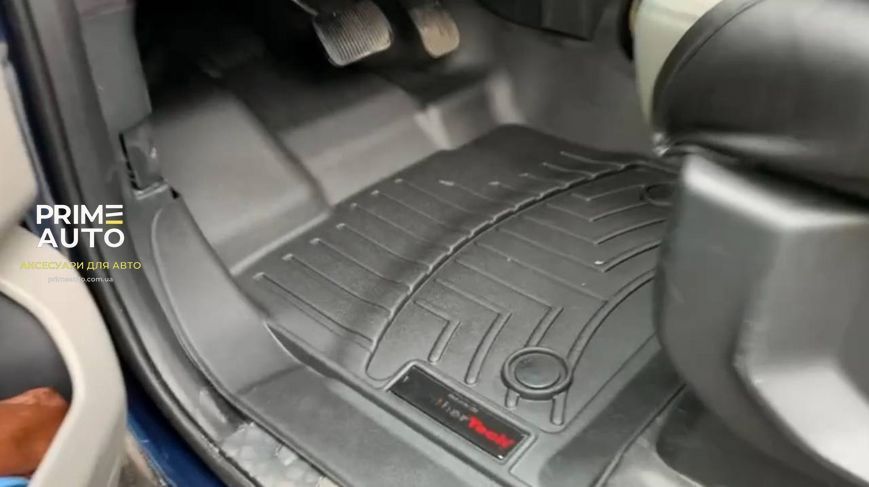 Килими автомобільні 3D Лайнери передні Ford F-150 2015 + чорний WeatherTech 446971 446971 фото