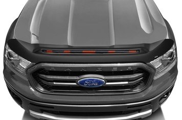 Дефлектор капоту клеючий Aeroskin PRO зі світлодіодною стрічкою чорний матовий Ford Ranger USA 2019 - 2023 AVS 953166 953166 фото