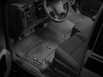 Коврики автомобильные 3D Лайнеры передние Chevrolet Suburban 2015 - 2020 черный WeatherTech 445431 445431.. фото