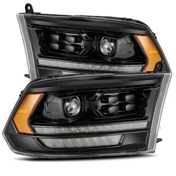 Передние фары RAM/Dodge Ram 1500 Classic 2009-2024 LED LUXX серия цвет Alpha-Black AlphaRex 880520 880520 фото
