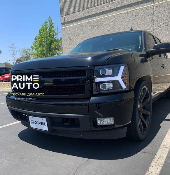 Передні фари Chevrolet Silverado 1500 2007-2013 PRO серія вуглево-чорні AlphaRex 880206 880206 фото